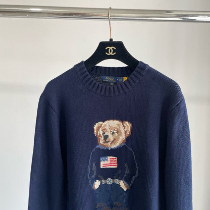 Polo Ralph Lauren Bear embroidered Pullover Knitted Cotton