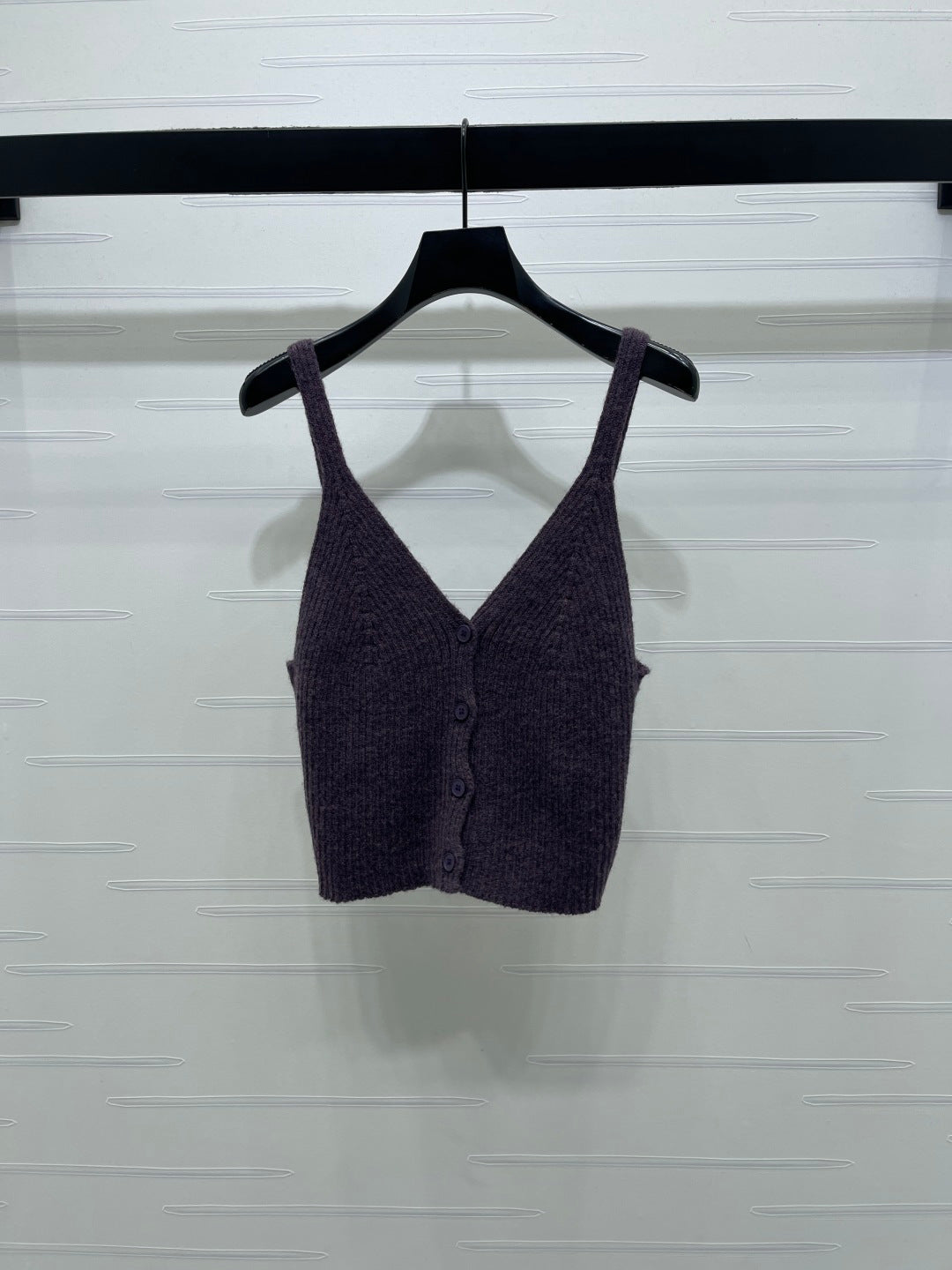 CC 26s Camisole and Long-Sleeved Knit Two-Piece Set Purple 343461