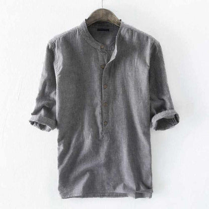 Saint Morris Striped 3/4 Sleeve Shirt