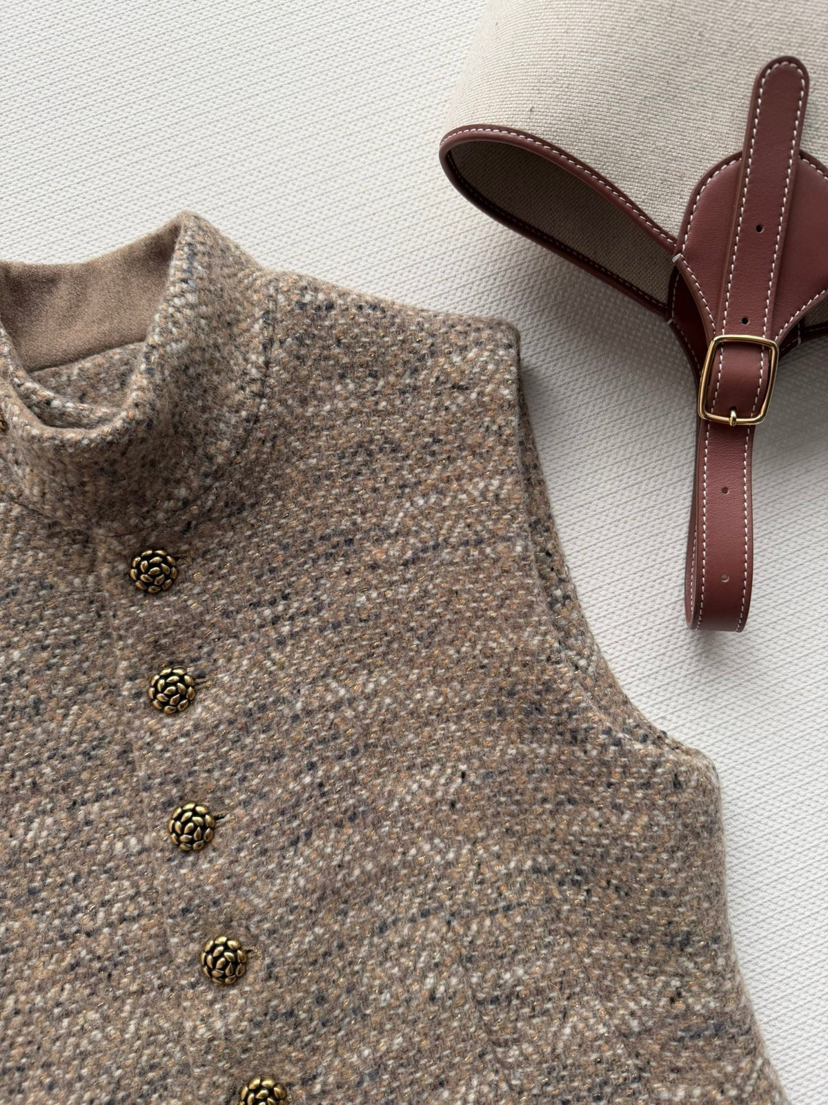LP Vest Beige Taupe Tweed 352947
