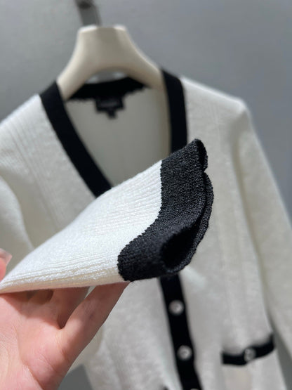 CC 26S Knit Cardigan White Linen Cotton 349016