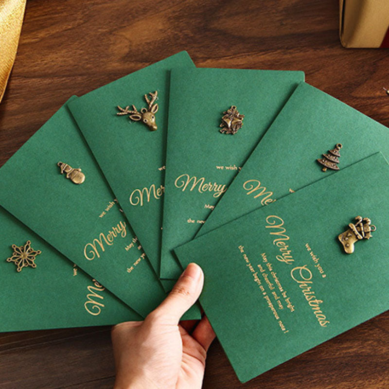 Gold Foil Merry Christmas Card With Envelope