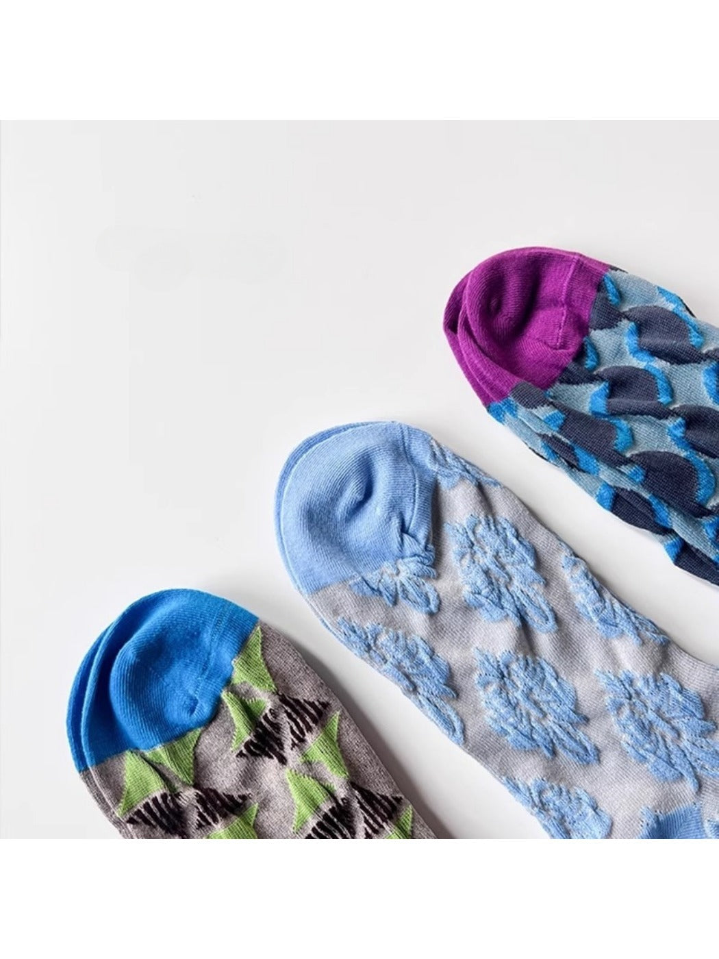 Rufia - Retro Contrast Mid-Calf Socks - Vintage &amp; Sweet