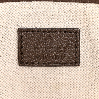 GG Supreme Monogram Textured Calfskin Medium Ophidia Shoulder Tote Bag Beige Ebony New Acero