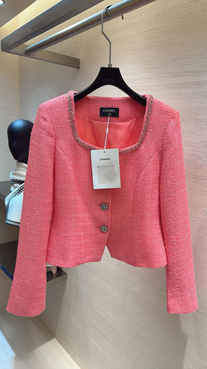 CHANEL JACKET PINK IN TWEED