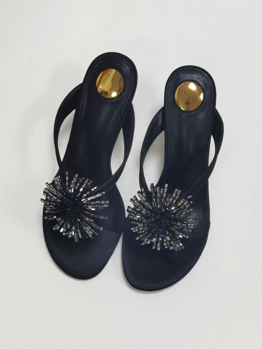 Katherine Rhinestone Floral Crystal Stiletto Sandals