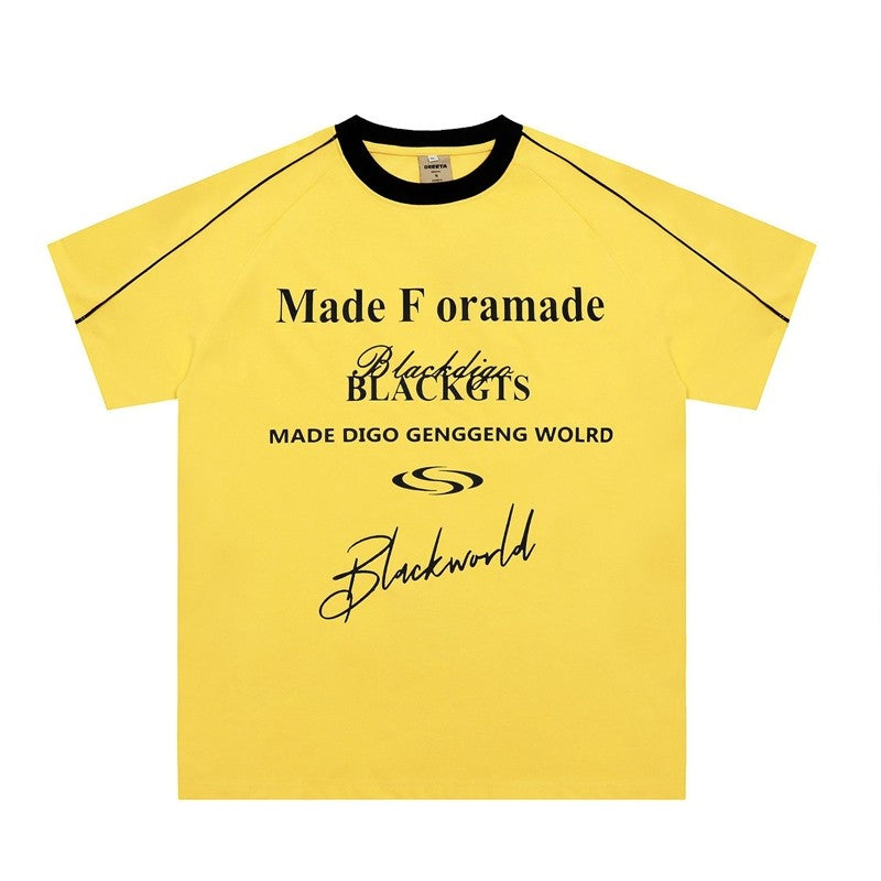Creative Letter Print Street Style T-Shirt