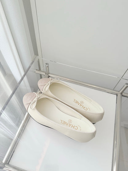 ballet flats white mix pink lambskin 566820