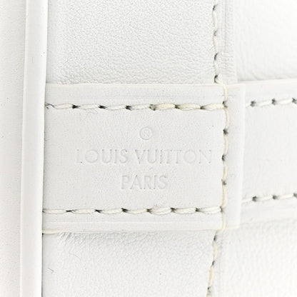 Calfskin Monogram Cutout Petit Noe White