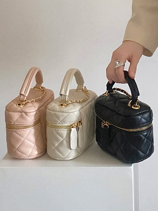 Casual Solid Color Zipper Chains Bags Accessories
