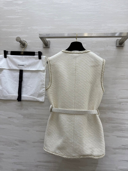CC 25 Lady Vest Ivory Cotton