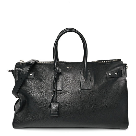 Grained Calfskin Medium Souple Sac De Jour Duffle Black