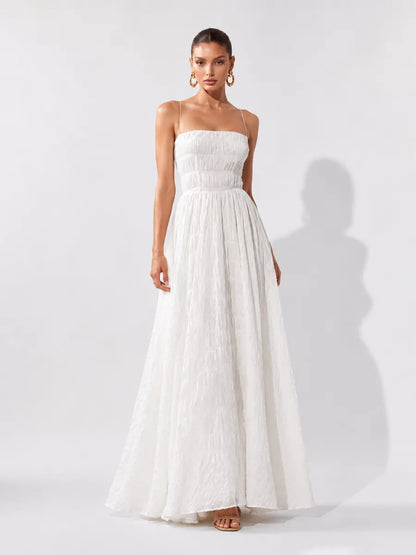 Valeria Island Vacation Backless Maxi Dress