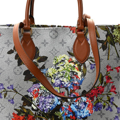 Metallic Monogram LV Garden OnTheGo MM Silver