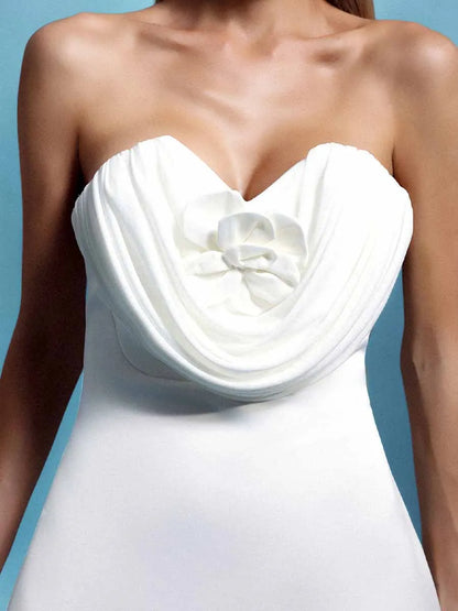 Emery Strapless Flower Mini Dress