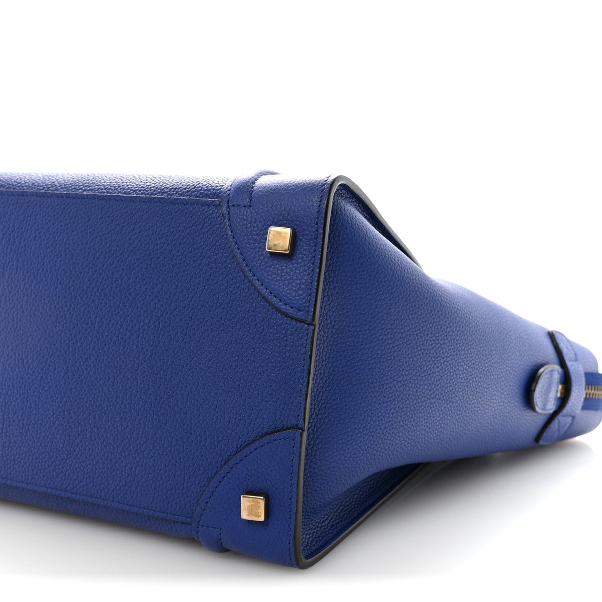 Drummed Calfskin Mini Luggage Indigo
