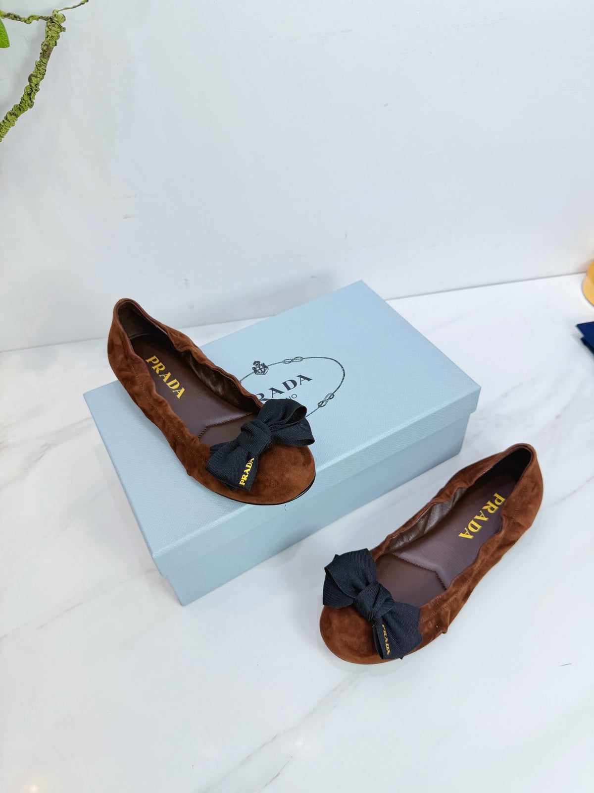 PRA 26SS Ballet Flat Brown Suede 592398