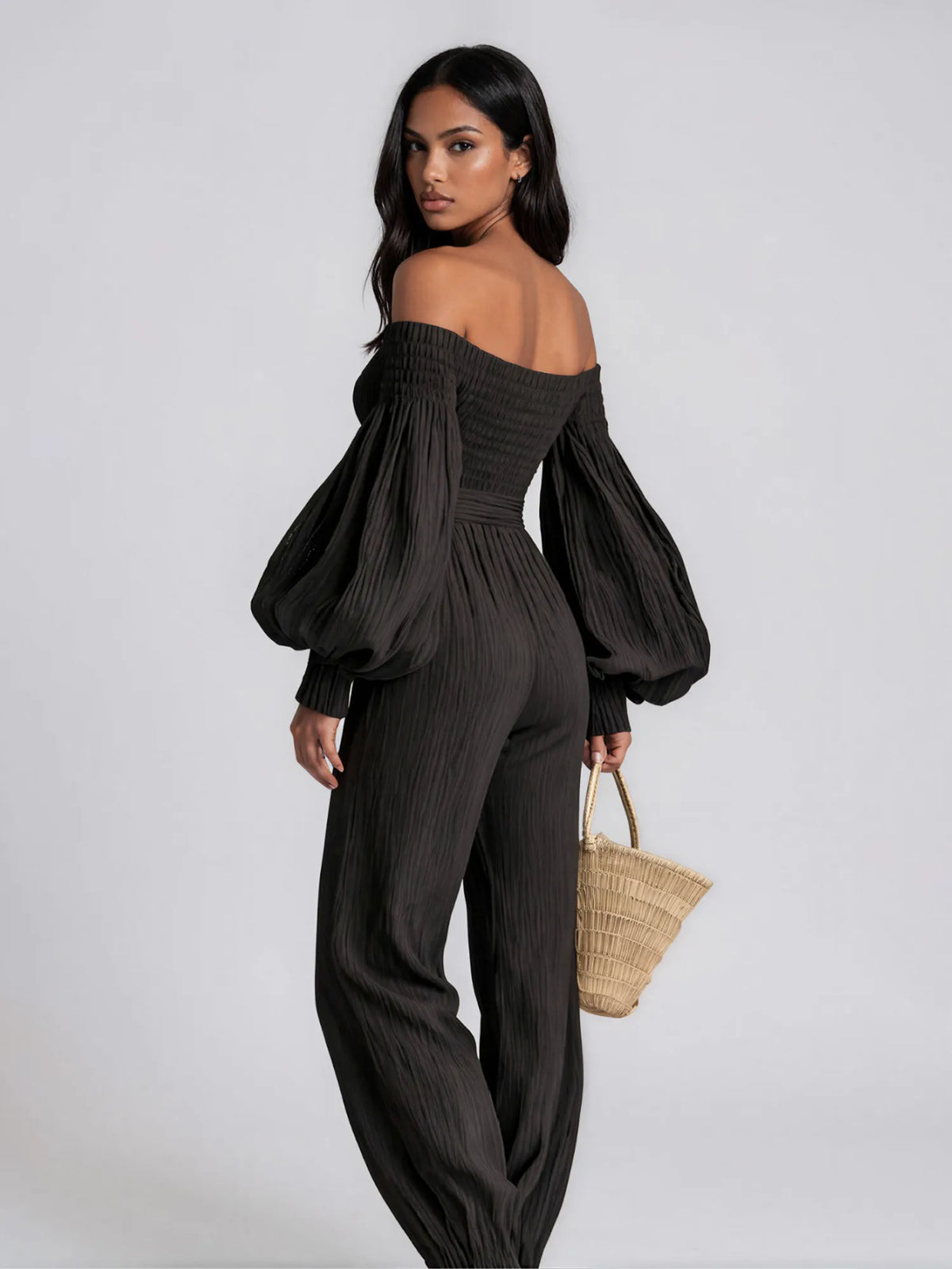 Genesis Balloon Sleeve Ruch Jumpsuit