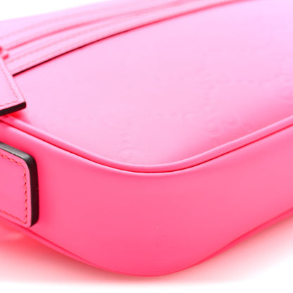 Rubber Effect Monogram GG Crossbody Bag Fluorescent Fuchsia