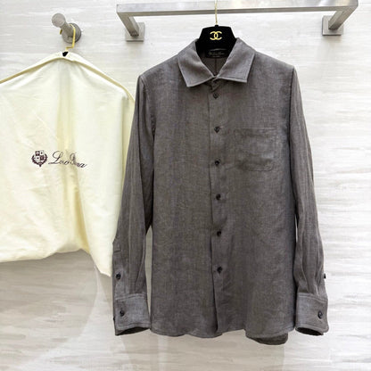 LP Vintage Herringbone Shirt Linen 346548