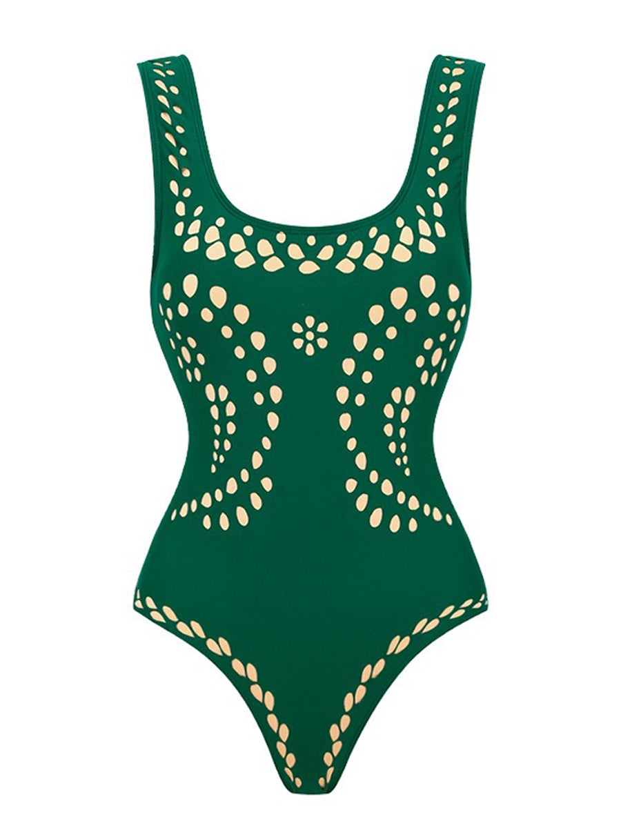Elise Solid-Color Swimsuit Set