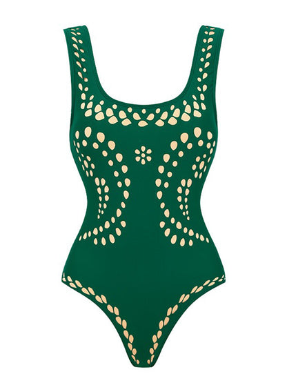 Elise Solid-Color Swimsuit Set