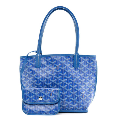 Goyardine Reversible Mini Anjou Sky Blue