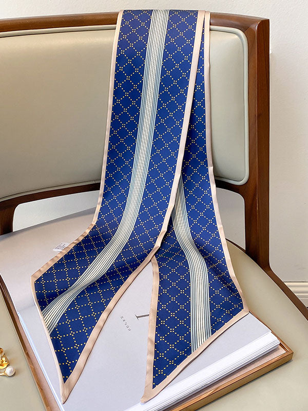 Leisure Fashion Geometry Simple Silk Scarf