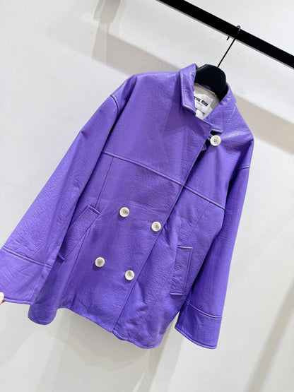 MIUMIU LEATHER JACKET STYLE 844