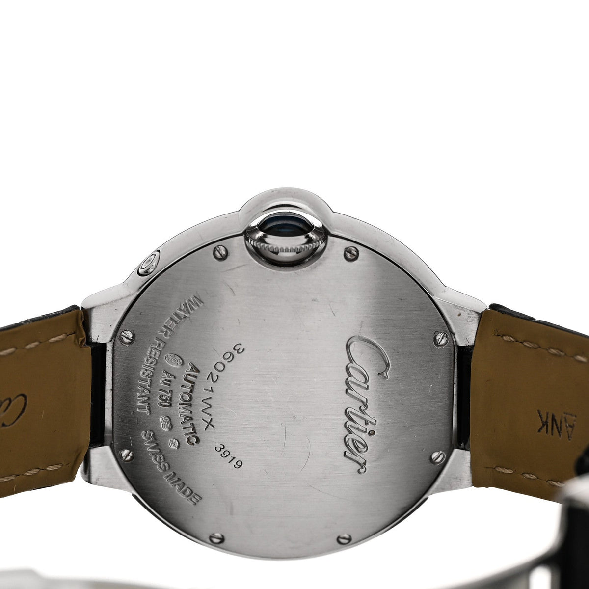 18K White Gold Diamond Pave Bezel 37mm Ballon Bleu De Cartier Moonphase Automatic Watch