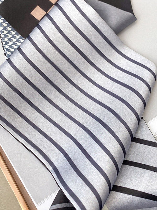 Urban Silk Imitation Striped Printed Scarf