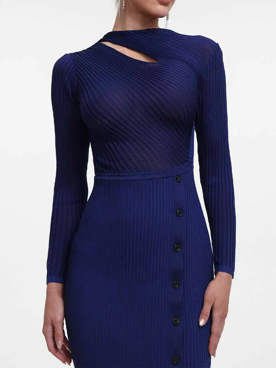 Ingrid Classic Long Sleeve Knit Midi Dress