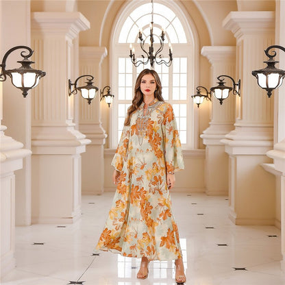 Muslim Print Maxi Dress