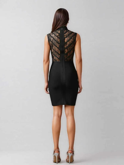Brynn Sleeveless Lace Bandage Mini Dress