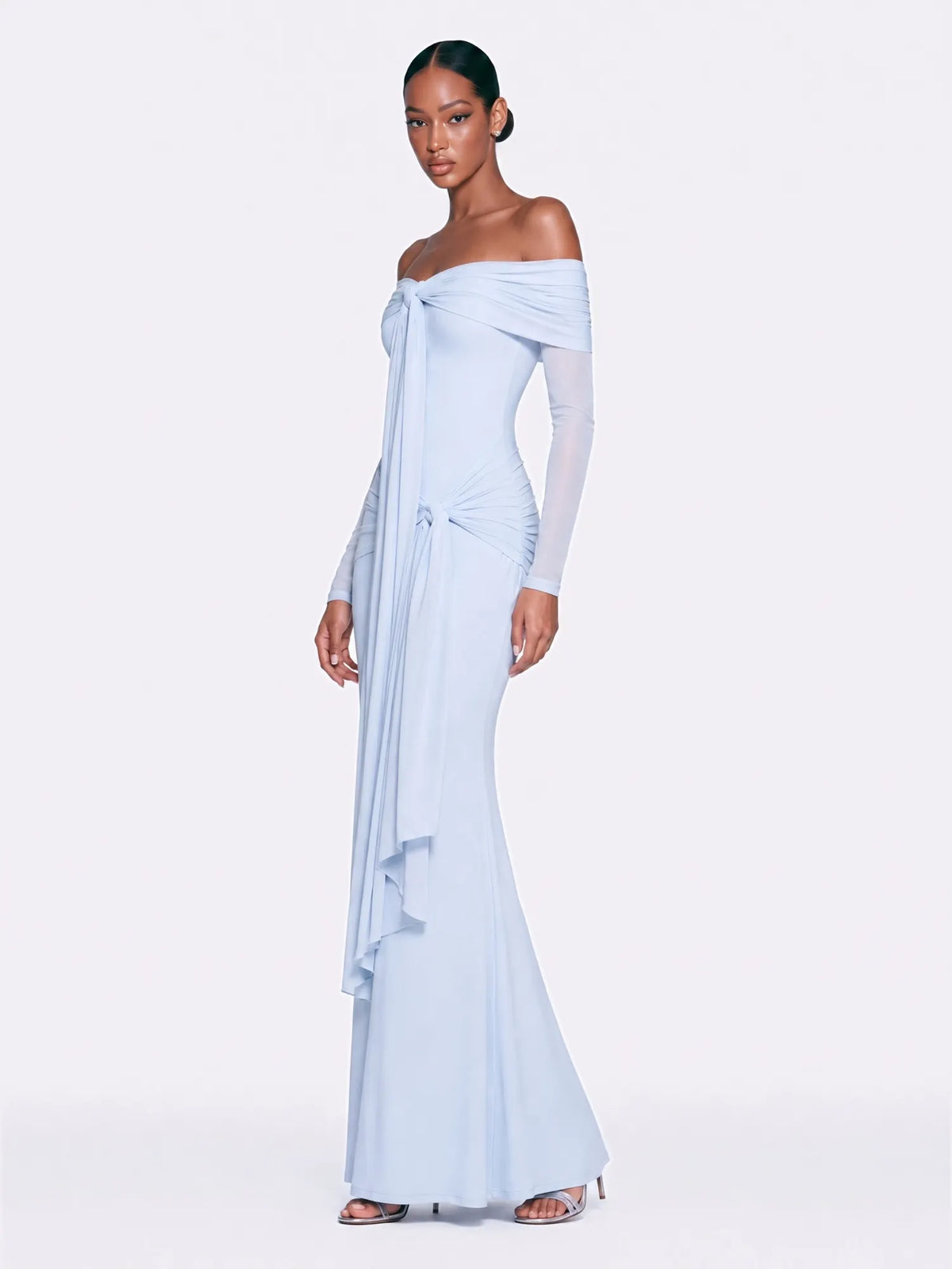 Elizabeth Draped Knot Maxi Dress
