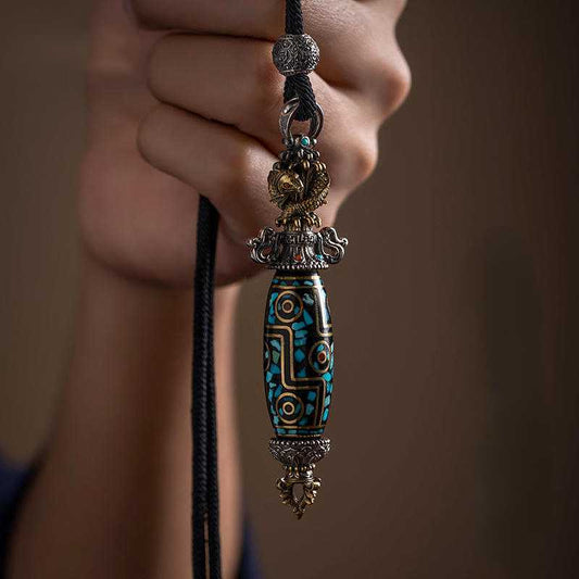 Handmade Jewelry S925 Sterling Silver Diamond Pestle Celestial Bead Pendant For Necklaces, Personalized Trendy Retro Jewelry