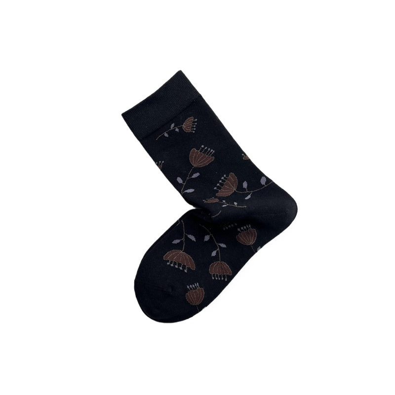Rufia - Vintage Floral Umbrella Pattern Women’s Socks