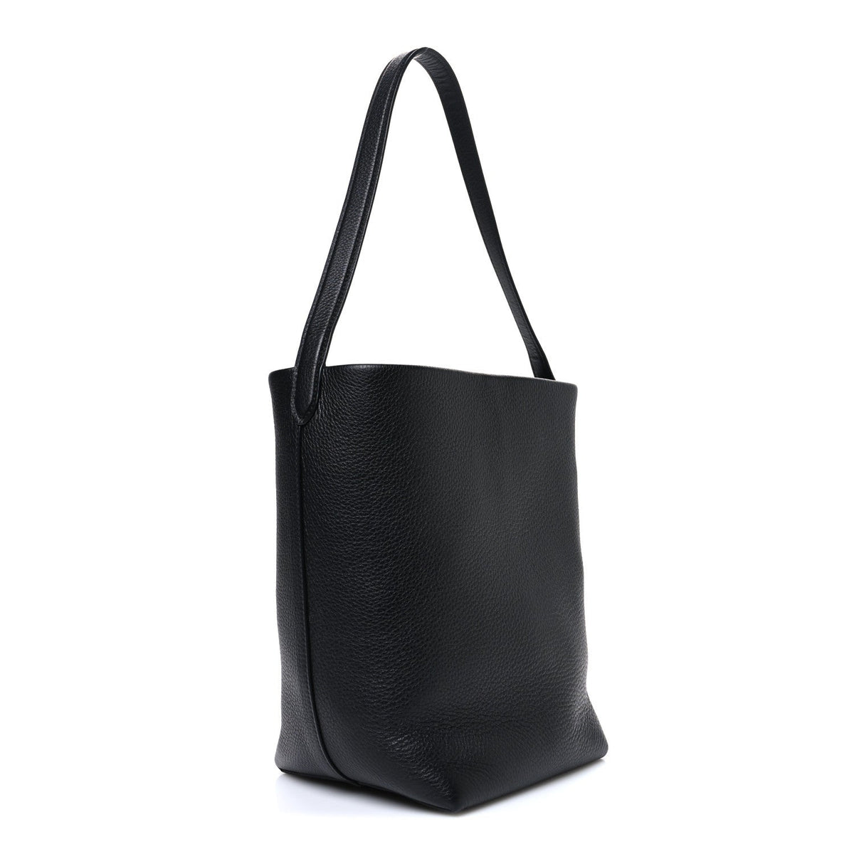 Grained Calfskin Medium N/S Park Tote Black