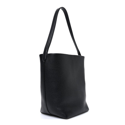 Grained Calfskin Medium N/S Park Tote Black
