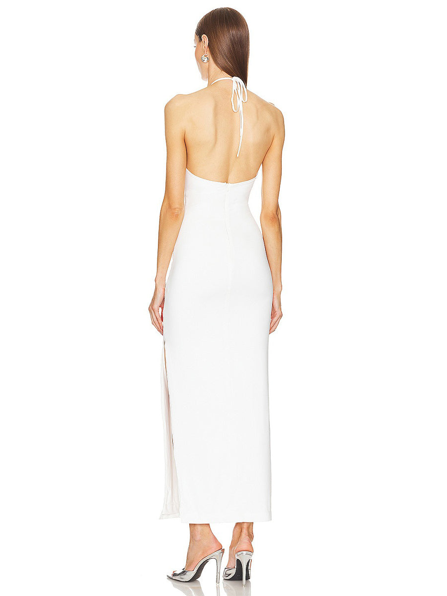 Elina Midi Dress In White