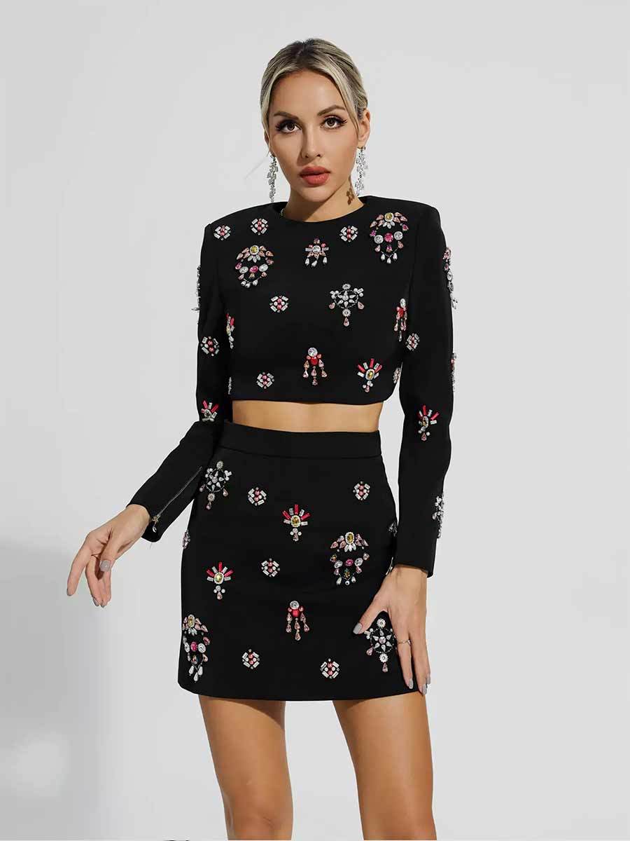 Avalynn Crystal Embellished Set