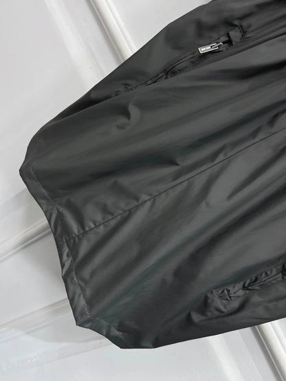 MIU 25S HOODED JACKET GREY IN NYLON 263119