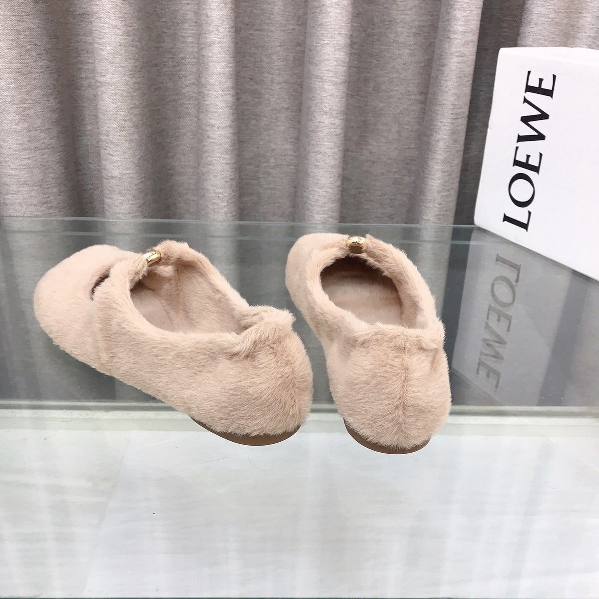 Loewe 2026 Ballet Flat Beịge in Wool 597431