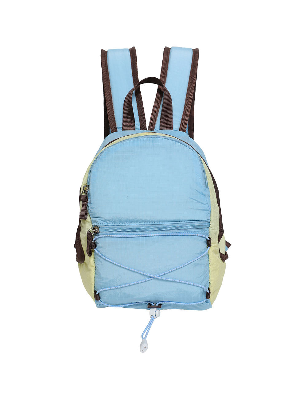 Color Block Simple Zipper Closure Mini Backpack