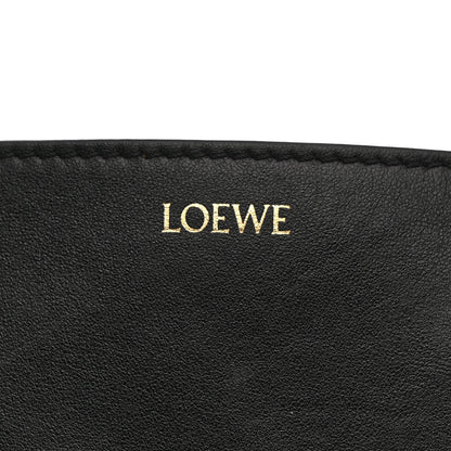 Shiny Calfskin Mini Puzzle Fold Tote Black