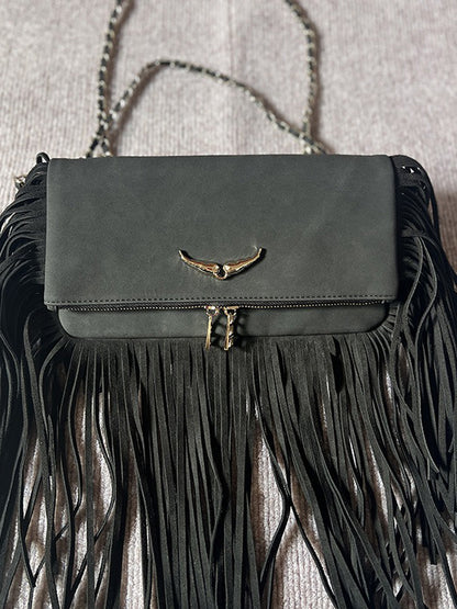 Sofia Sand-colored Tassel Bag