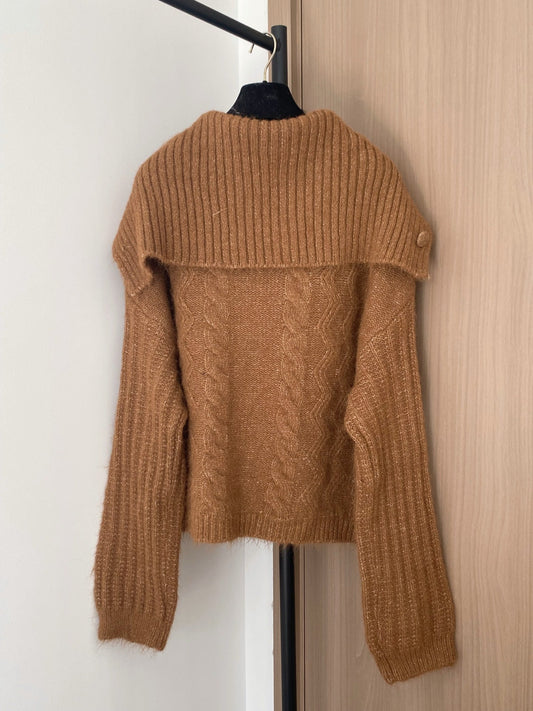 Miumiu 2025 Cardigan Brown Wool Polyester