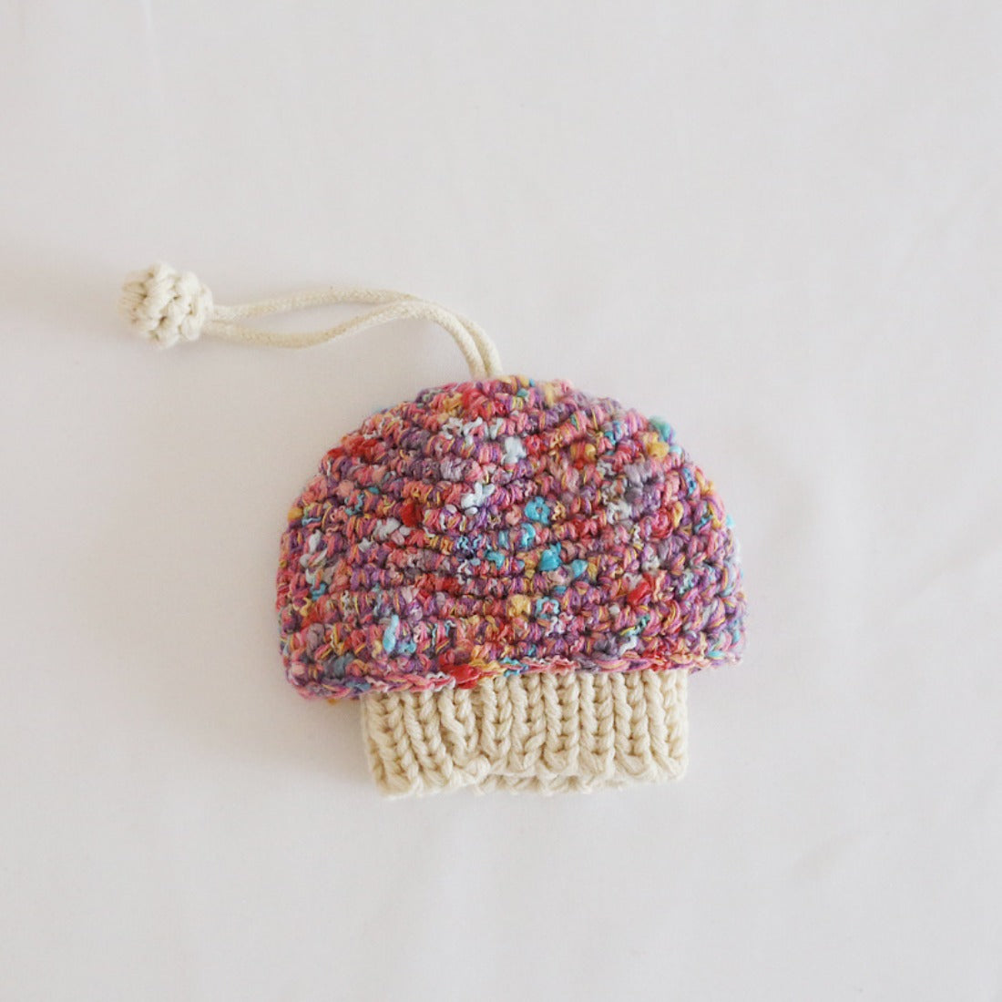 Koco - Woven Mushroom Drawstring Key Pouch