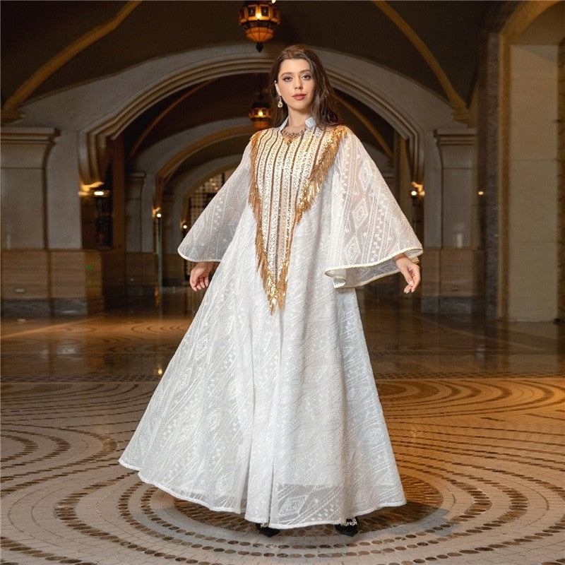 Muslim Evening Embroidered Sequin Abaya