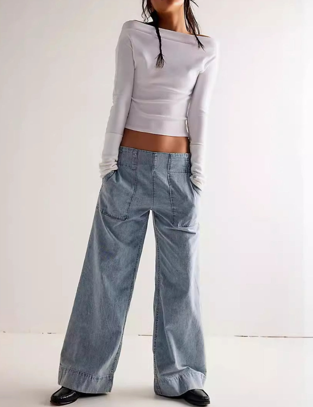 Casual Low-Waist Loose Jeans